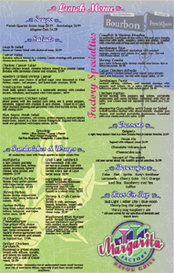 Margarita Menu